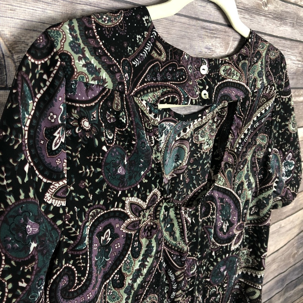 Stitchfix Daniel Rainn purple black paisley print - Picture 7 of 8